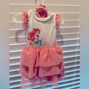 Little sleepies disney mermaid Ariel Flutter Tiered Tutu dress with bloomers